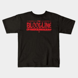 The Bloodline We The Ones Bold Distressed Red Text Logo Kids T-Shirt